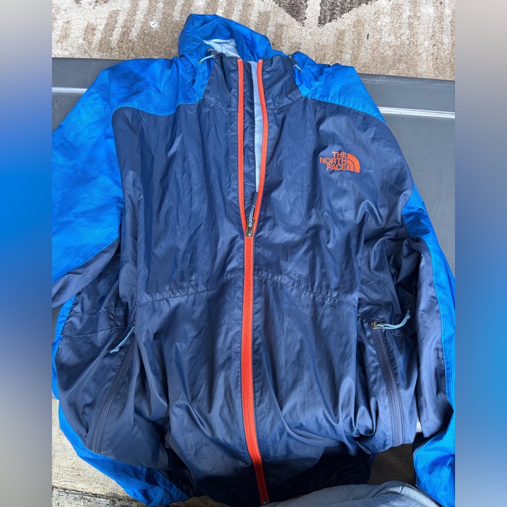 The North Face Bright Blue and Dark Blue Wind Breaker
